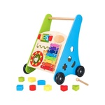 Ecotoys Edukativna drvena guralica činele + kocke