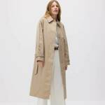 Reserved - LADIES` COAT & BELT bež 65% COTTON, 35% POLYESTER YH593-08X