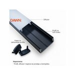 DAWN led profil LL-ALP002-R komplet crni