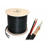 GEMBIRD KABL-COAX-RG59+2X0.75 CCA/PVC/300M koaksialni kabl sa napojnim kablom 2x0,75mm black 300m