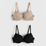 Reserved - Pakovanje od 2 push up grudnjaka crno 90% POLYAMIDE, 10% ELASTANE 022CO-99X