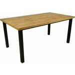 Trpezarijski sto Kordian 180x90 + 50 cm hrast/crni metal