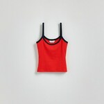 Reserved - Top s kontrastnim porubom crvena 95% COTTON, 5% ELASTANE 360FS-33X