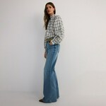 Reserved - Flare farmerke s visokim strukom plava 99% COTTON, 1% ELASTANE 1603I-50J