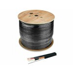 GEMBIRD KABL-COAX-RG59+2X0.75 CCA/PE/300M/MSG outdoor koaksialni kabl sa napojnim kablom 2x0,75 + SAJLA 300m