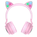 hoco. Bežične stereo slušalice, Bluetooth v5.0, 300mAh - W27 Cat Ear Pink