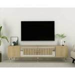 HANAH HOME TV polica Dekolp3 Sapphire Oak Silver