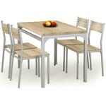 Malcolm set 1 sto + 4 stolice natur (Sonoma hrast)/sivo