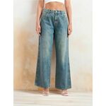 Sinsay - High waist wide leg farmerke - tirkizno tirkizno SS 2024 825BK-65J