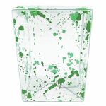 Clear Green Splatter 4'' Pop Protector With Film On It With Soft Crease Line And Automatic Bot Lock