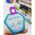 Dr.Biju minđuše 6.0mm providne kvadrat DSQ60C001