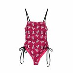 Cropp - Jednodelni kupaći kostim s printom - pink