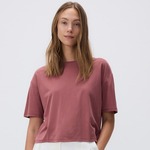 Reserved - LADIES` T-SHIRT prljavo roze 73% MODAL, 27% POLYESTER ZR413-39X