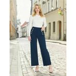 Sinsay - Wide leg pantalone - mornarsko mornarsko AW 2024 514BE-59X