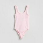 Reserved - Bodi s visokim sadržajem pamuka pastelno pink 95% COTTON, 5% ELASTANE 346GU-03X