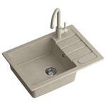 Aqua Mercado Amigo 116 62X44 granitna bež + slavina