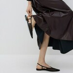 Reserved - LADIES` BALLERINAS crno 70% POLYETHYLENE, 30% POLYESTER 464CP-99X