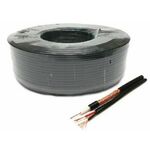 KABL-COAX-RG59+2X0.75 CCA/PVC/100M Koaksialni kabl sa napojnim kablom 2x0,75mm black 100m