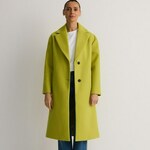 Reserved - LADIES` COAT žuto zeleno 100% POLYESTER YH596-71X