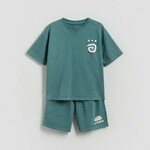 Reserved - Komplet s visokim sadržajem pamuka čeličnozeleno 100% COTTON 247EA-96X