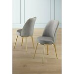 HANAH HOME Set 4 stolice Pefa Grey Gold