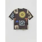 Reserved - Predimenzionirana majica kratkih rukava s printom tamno siva 100% COTTON 967EG-90X