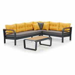 Assento Corner - Yellow, Grey, Black GreyYellowBlack Garden Lounge Set