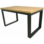 Trpezarijski sto Koliber 160x90 cm hrast/crni metal