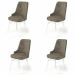 HANAH HOME Set 4 stolice Pare Cappuccino White