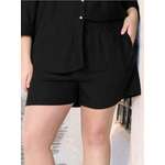 Sinsay - Šorts sa viskozom PLUS SIZE - crno crno SS 2025 520CH-99X