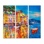 WALLXPERT dekorativna slika iz 3 dela AMALFI, (MDF285852095)