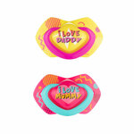 Canpol Babies Silikonska Varalica 0-6M Neon Love 2 Kom Pink