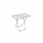 ALESTA AL10080BM Sto-poslužavnik sklopivi beli mermer 50 x 80 x 66 cm