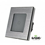 Wifi prekidač SLW, aluminijumski panel - 1 taster srebrna P0031