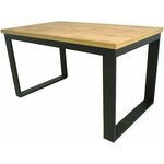 Trpezarijski sto Koliber 180x90 cm hrast/crni metal
