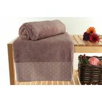 Pitircik - Dusty Rose Dusty RoseWhite Bath Towel Set (2 Pieces)