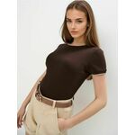 Prugasta bluza tamno braon SS 2025 833FT