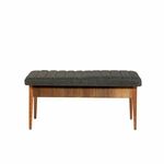 HANAH HOME Trpezarijska klupa Vina Bench Anthracite Walnut