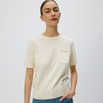 Reserved - LADIES` BLOUSE nude 83% POLYESTER, 17% POLYAMIDE YT307-02X