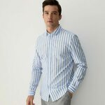 Reserved - Regular fit pamučna košulja bledoplavo 100% COTTON 7932H-05P