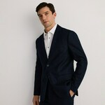 Reserved - Regular fit laneni sako mornarsko 100% LINEN 160EG-59X