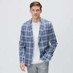 Reserved - Karirani slim fit sako mornarsko 54% VISCOSE, 46% COTTON 7782H-59P