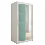 Tapi ormar 2 vrata/ogledalo 100x62x200 bela/pistachio