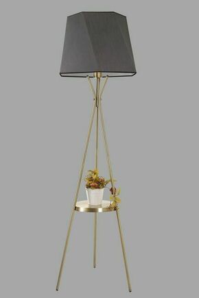 Venedik sehpalı eskitme lambader altıgen koyu gri abajurlu Grey Floor Lamp