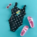 Reserved - GIRLS` SWIMMING SUIT crno 85% POLYESTER, 15% ELASTANE 577CZ-99X