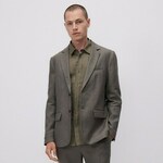 Reserved - Regular fit laneni sako zeleno 100% LINEN 160EG-87X