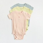 Reserved - Pakovanje od 3 rebrasta bodija krem 95% COTTON, 5% ELASTANE 4524S-01X