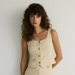 Reserved - Prsluk za odelo krem 64% POLYESTER, 34% VISCOSE, 2% ELASTANE YS848-01X