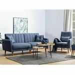 Atelier Del Sofa Aqua-TKM06-1048 Dark Blue Sofa-Bed Set