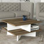 HANAH HOME Hamton Walnut White